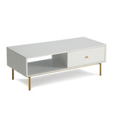 Devon – Rectangular Coffee Table with Drawers – White, Black, Grey, or Sage Green