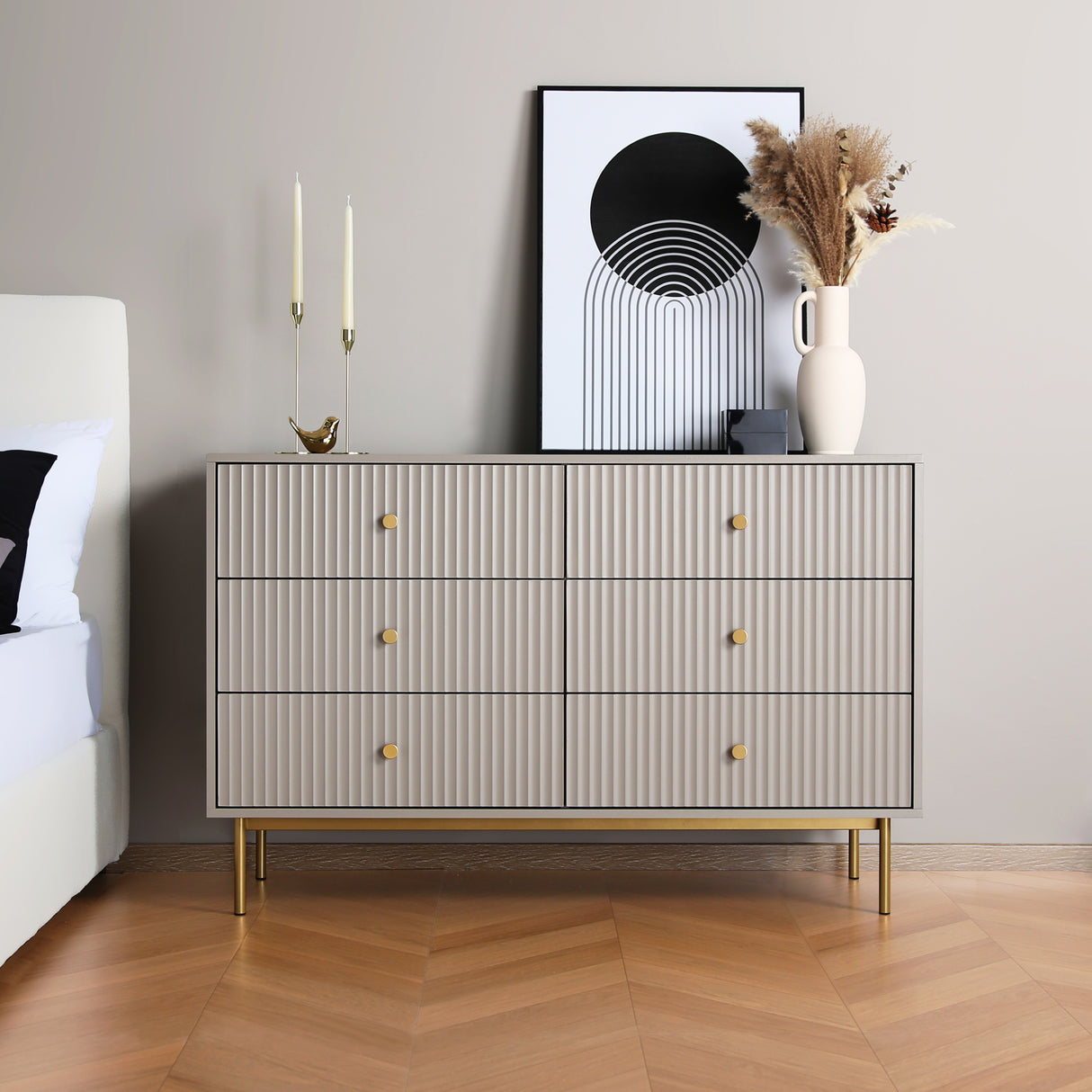 Devon - Wide Chest of Drawers - 6 Drawers