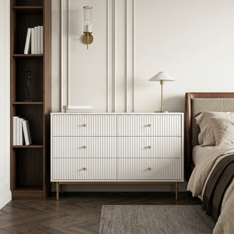 Devon Wide Chest of 6 Drawers - 4 Colours