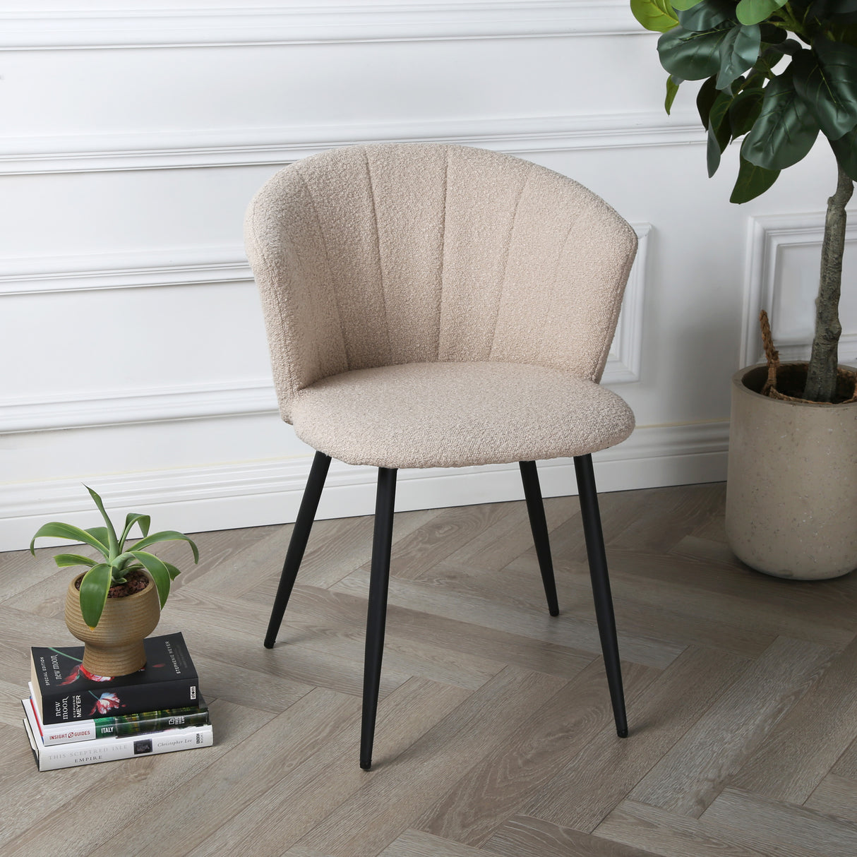 Dunelm Boucle - Occasional Chair - Beige