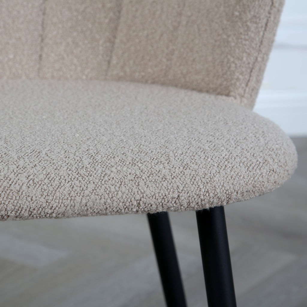 Dunelm Bouclé Occasional Chair Beige Home Garden Direct