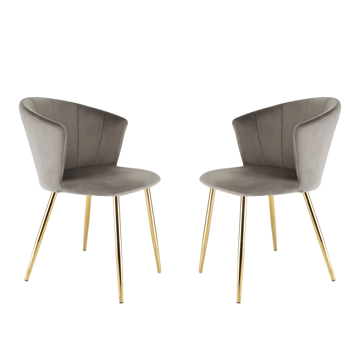Mill - Set of 2 Velvet Dining Chairs
