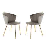 Mill - Set of 2 Velvet Dining Chairs