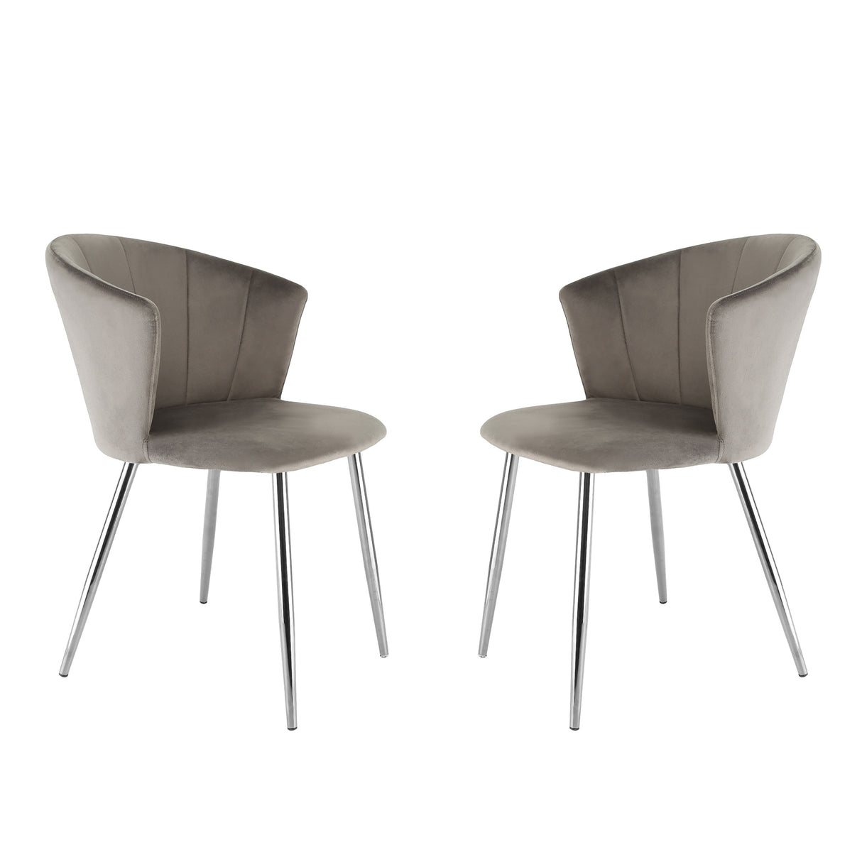 Mill - Set of 2 Velvet Dining Chairs