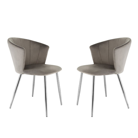 Mill - Set of 2 Velvet Dining Chairs