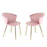 Mill - Set of 2 Velvet Dining Chairs