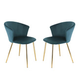 Mill - Set of 2 Velvet Dining Chairs