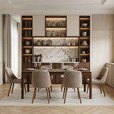 Emilia Dining Chairs Set of 2 – Boucle Upholstered Modern Dining Chairs