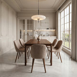 Emilia Dining Chairs Set of 2 – Boucle Upholstered Modern Dining Chairs