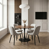 Emilia Dining Chairs Set of 2 – Boucle Upholstered Modern Dining Chairs