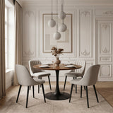 Emilia Dining Chairs Set of 2 – Boucle Upholstered Modern Dining Chairs