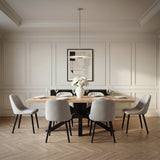 Emilia Dining Chairs Set of 2 – Boucle Upholstered Modern Dining Chairs