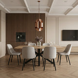 Emilia Dining Chairs Set of 2 – Boucle Upholstered Modern Dining Chairs