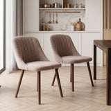 Emilia Dining Chairs Set of 2 Boucle Upholstered