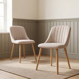 Emilia Dining Chairs Set of 2 Linen Upholstered