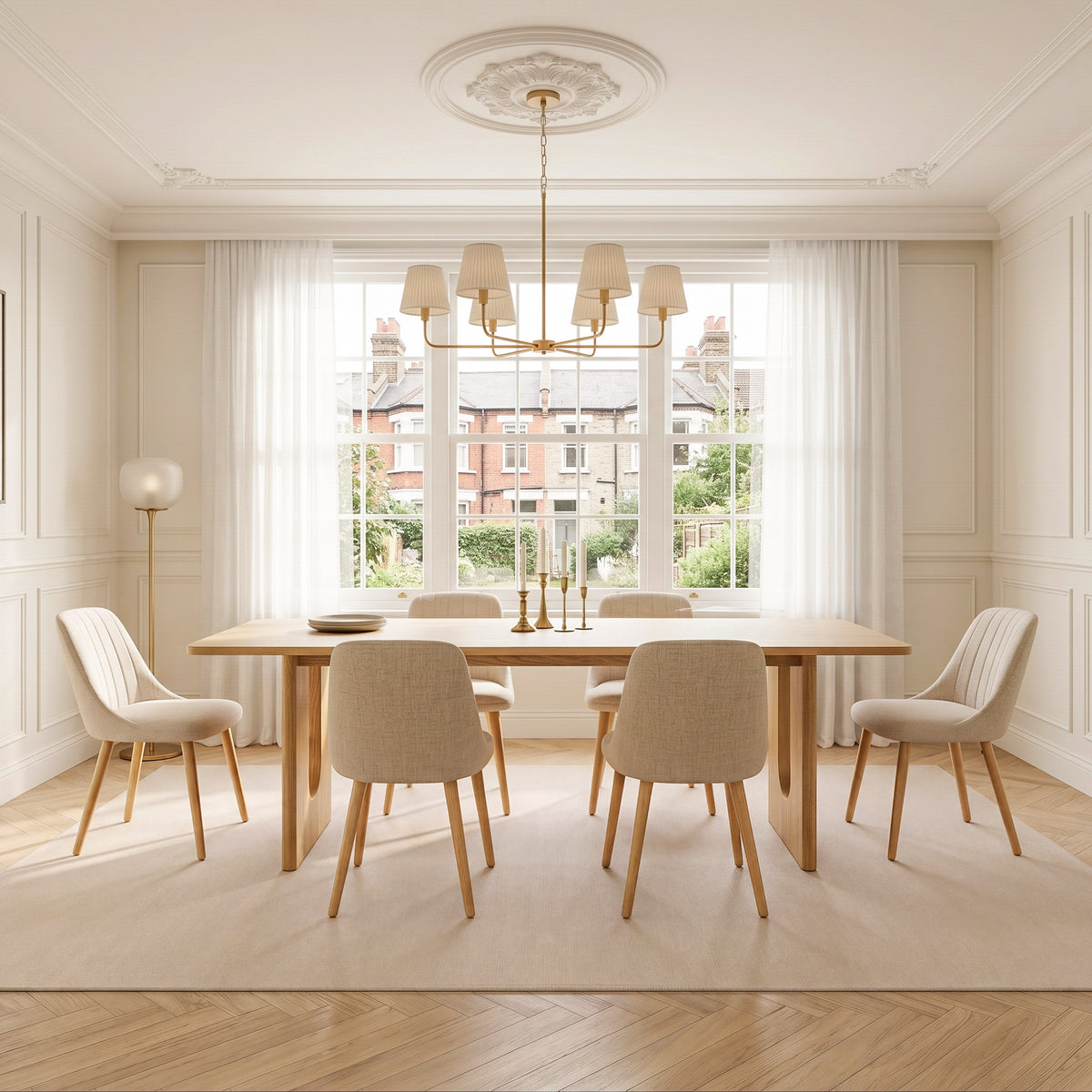 Emilia Dining Chairs Set of 2 Linen Upholstered