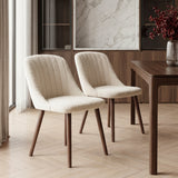 Emilia Dining Chairs Set of 2 Boucle Upholstered