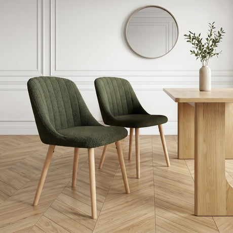 Emilia Dining Chairs Set of 2 Linen Upholstered