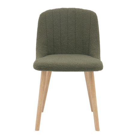 Emilia Dining Chairs Set of 2 – Boucle Upholstered Modern Dining Chairs