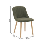 Emilia Dining Chairs Set of 2 – Boucle Upholstered Modern Dining Chairs