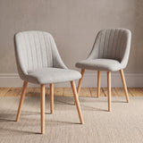 Emilia Dining Chairs Set of 2 Linen Upholstered