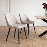 Emilia Dining Chairs Set of 2 Boucle Upholstered