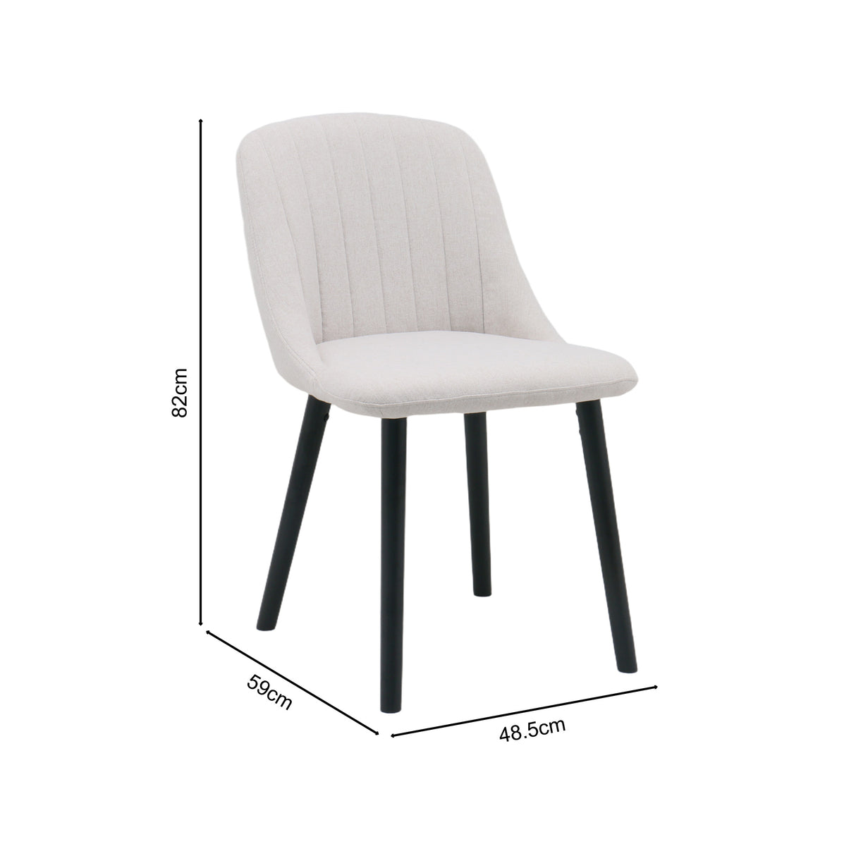 Emilia Dining Chairs Set of 2 – Boucle Upholstered Modern Dining Chairs