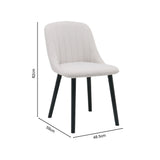 Emilia Dining Chairs Set of 2 – Boucle Upholstered Modern Dining Chairs