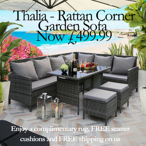 Thalia - Rattan Corner Sofa Set - 8 Seats