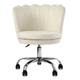 Flora - Boucle Office Chair with Floral Design - Teddy Fabric