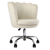 Flora - Boucle Office Chair with Floral Design - Teddy Fabric