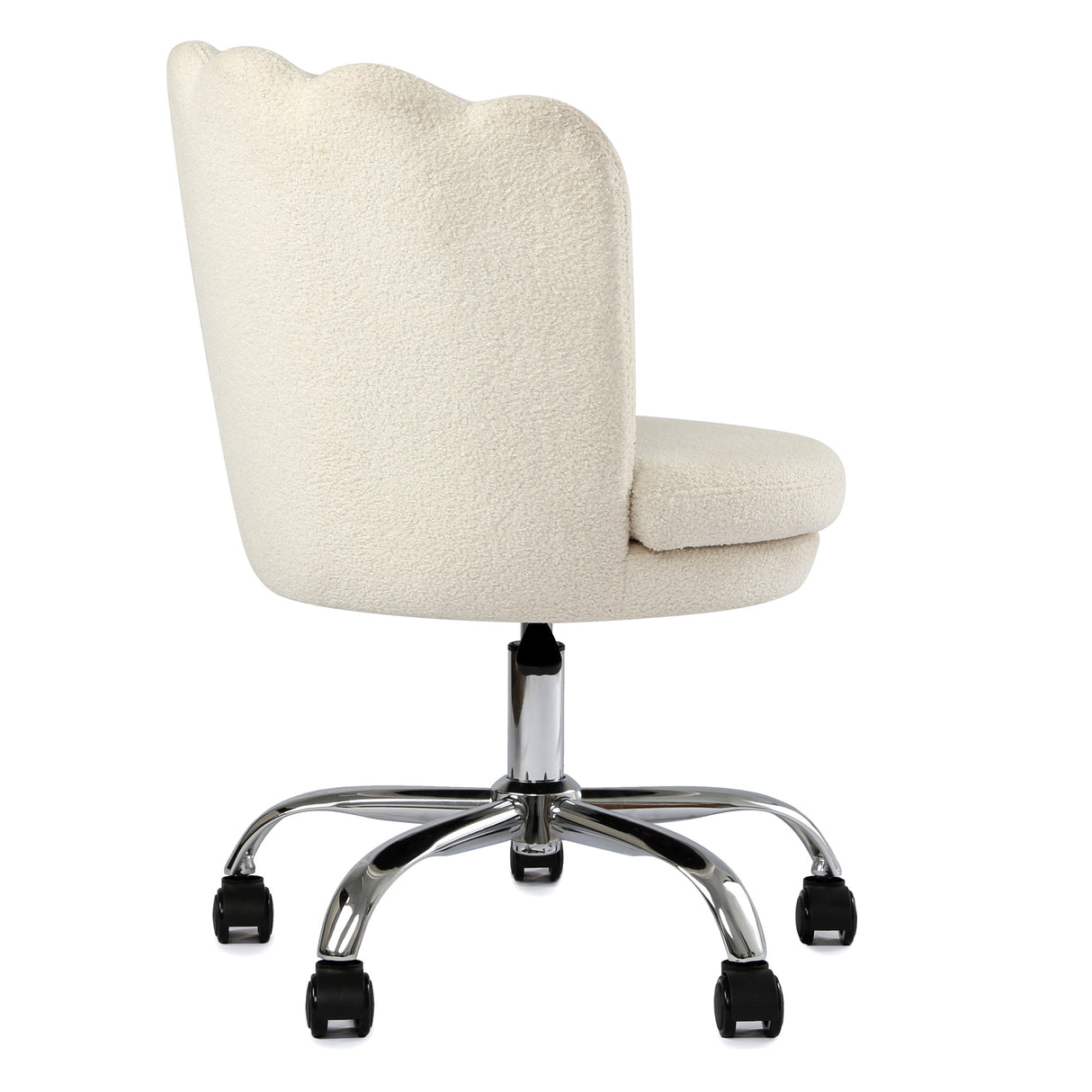 Flora - Boucle Office Chair with Floral Design - Teddy Fabric