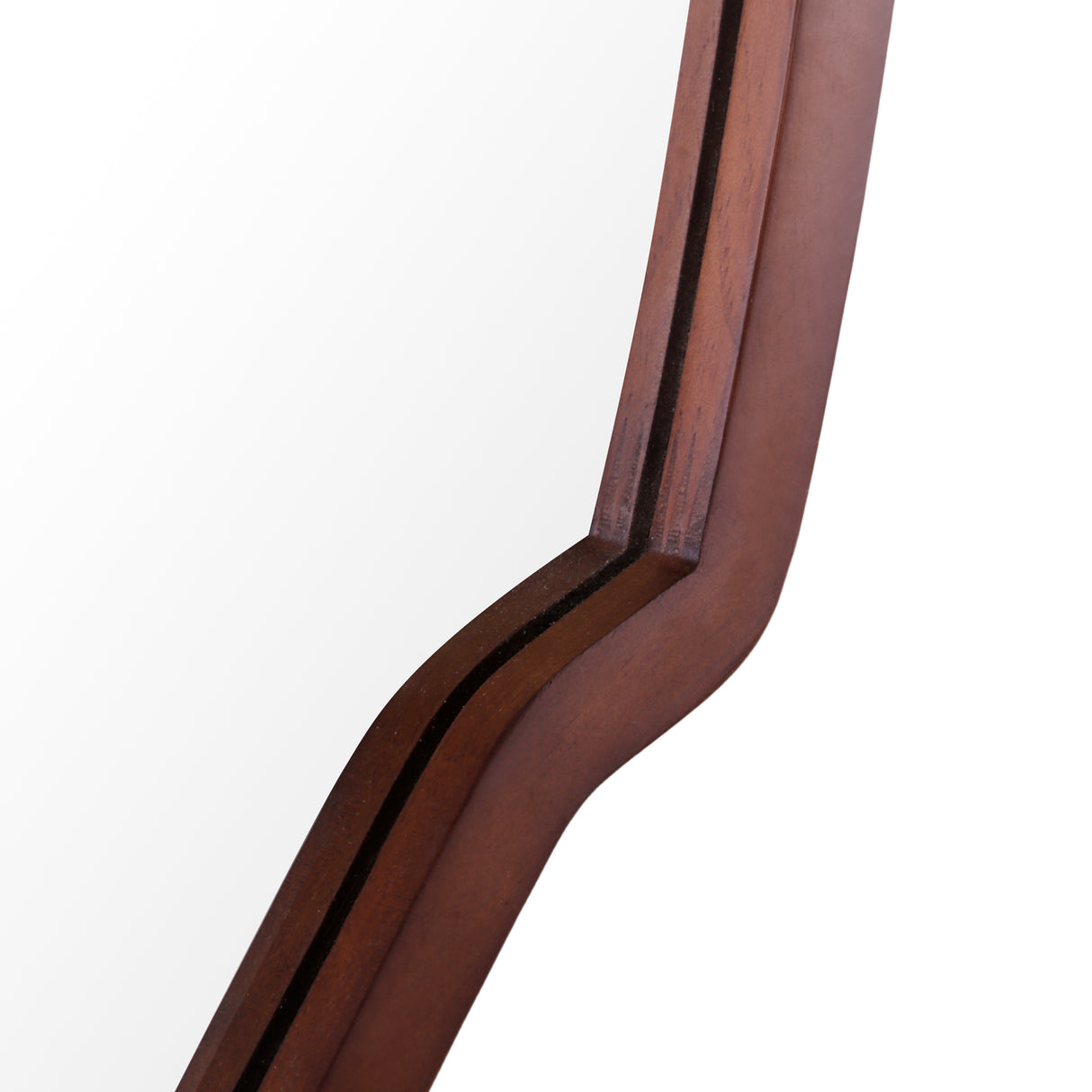 Garda - Irregular Mirror with Walnut Frame - 60x90cm