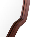 Garda - Irregular Mirror with Walnut Frame - 60x90cm