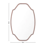 Garda - Irregular Mirror with Walnut Frame - 60x90cm