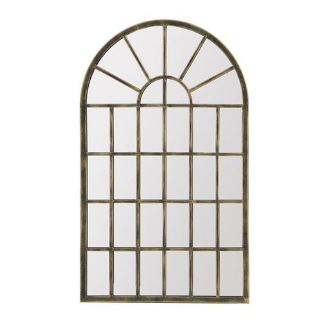 Large Gothic Arch Mirror - White / Black Gold