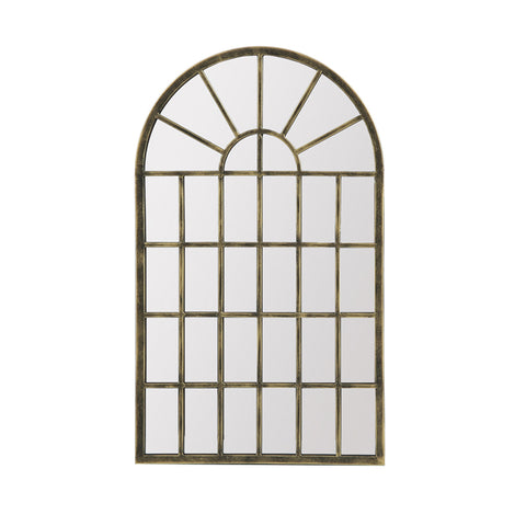 Small Gothic Arch Mirror - White / Black Gold