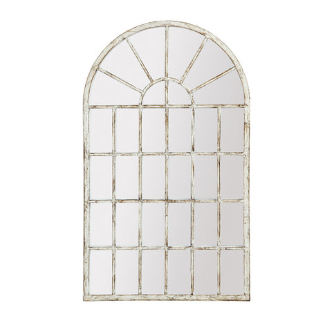 Large Gothic Arch Mirror - White / Black Gold