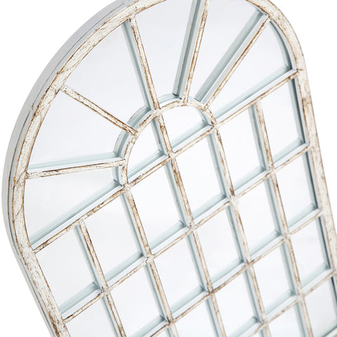 Large Gothic Arch Mirror - White / Black Gold