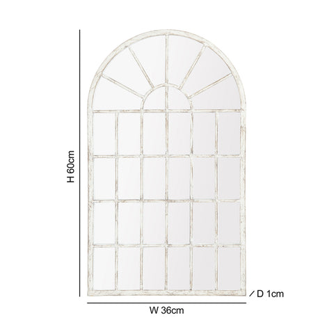 Small Gothic Arch Mirror - White / Black Gold