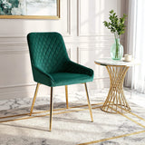 Hamilton - Dining x2 Chair in Velvet - (Grey, Pink, Green)