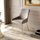 Hamilton - Dining x2 Chair in Velvet - (Grey, Pink, Green)