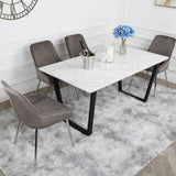 Hamilton Dining Set - Marble table and Velvet Chairs