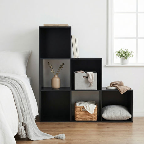 Jane 1-2-3 Bookcase – Cube Storage Unit (Black or Oak)