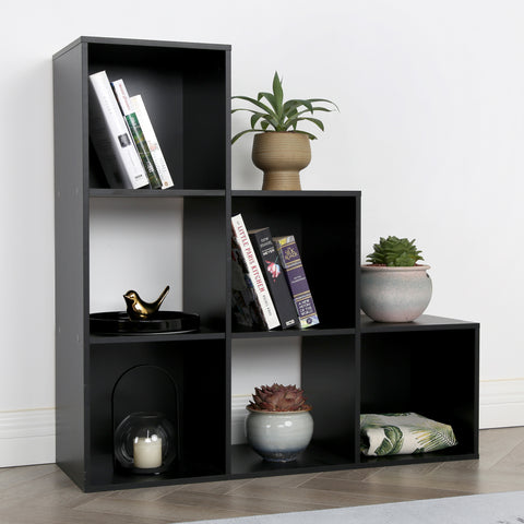 Jane - 123 Bookcase - Cube storage boxes (Black or Oak)