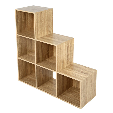 Jane - 123 Bookcase - Cube storage boxes (Black or Oak)