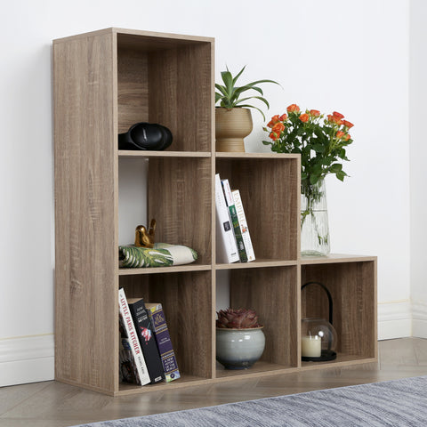 Jane - 123 Bookcase - Cube storage boxes (Black or Oak)