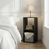 Jane 2-Cube Bookcase – Black or Oak with Cube Storage