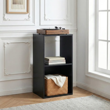 Jane 2-Cube Bookcase – Black or Oak with Cube Storage