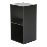 Jane - 2x1 Bookcase - Cube storage boxes (Black or Oak)